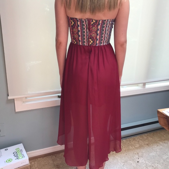 High Low Strapless Dress - Picture 5 of 9